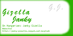 gizella janky business card